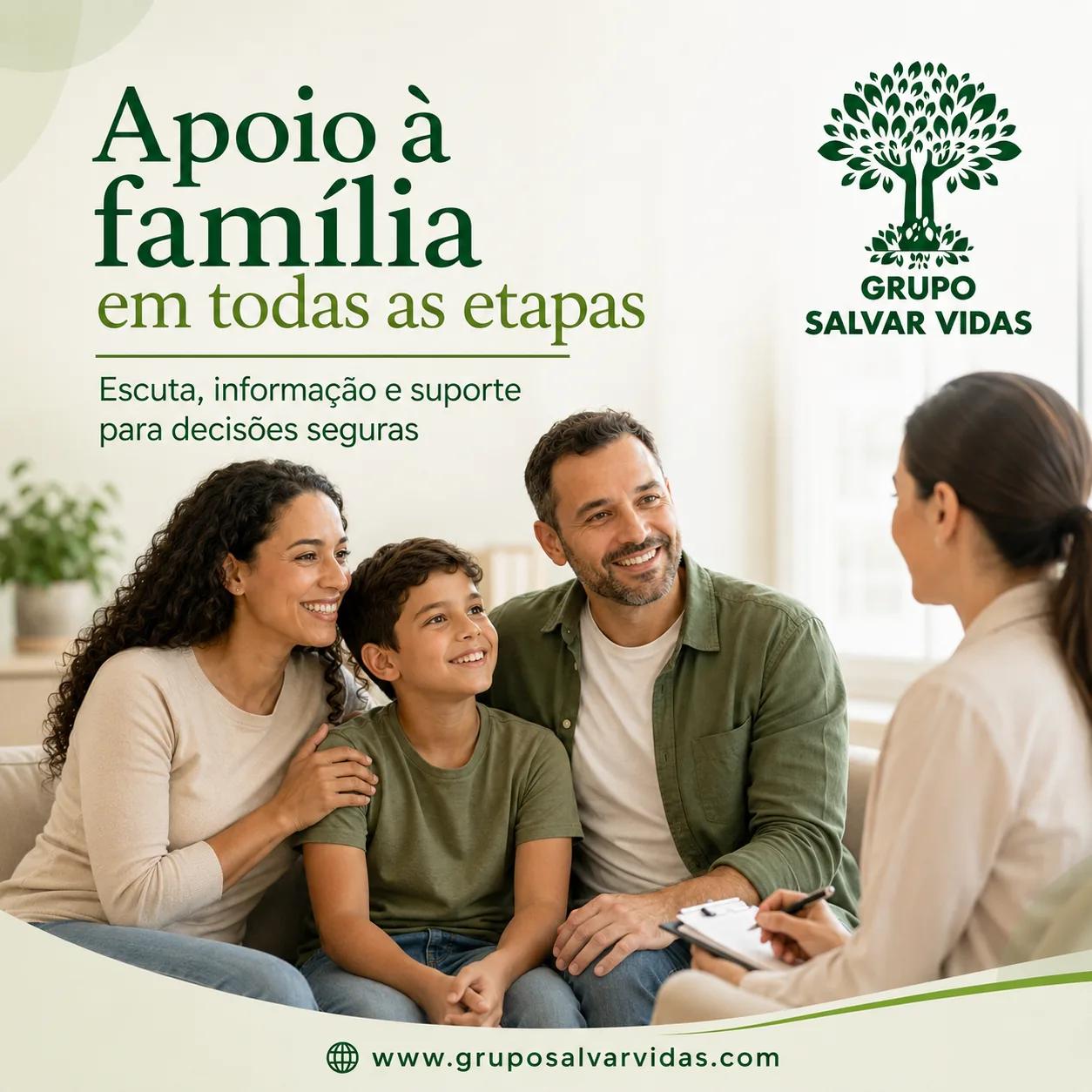 Apoio à família pelo Grupo Salvar Vidas